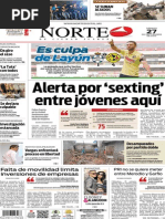 Periódico Norte edición del día 27 de septiembre de 2014