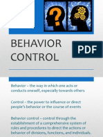 Behavior Control