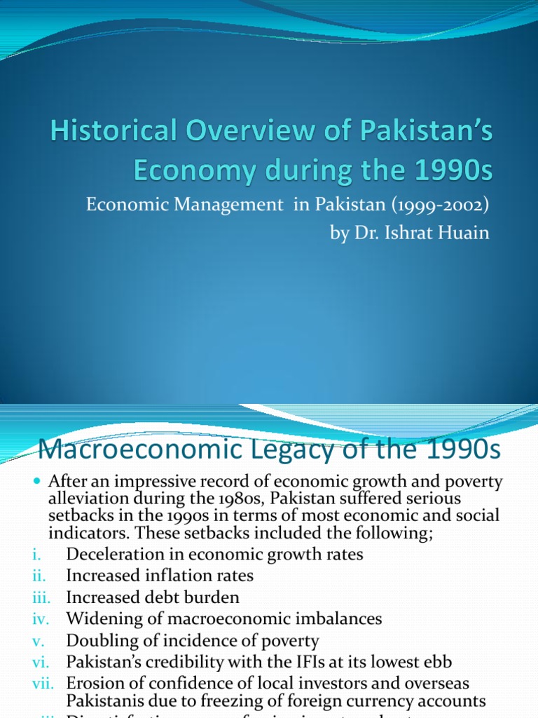 Historical Overview of Pakistan - S Economy During The 1990s | PDF ...