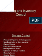 Storage and Inventory Control