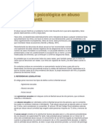 Evaluación Psicológica en Abuso Sexual Infantil.