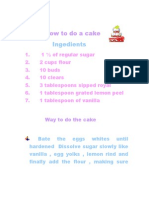 How To Do A Cake