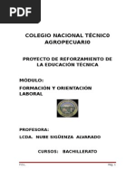 Modulo Formación y Orientacion Laboral 2011 - 2012