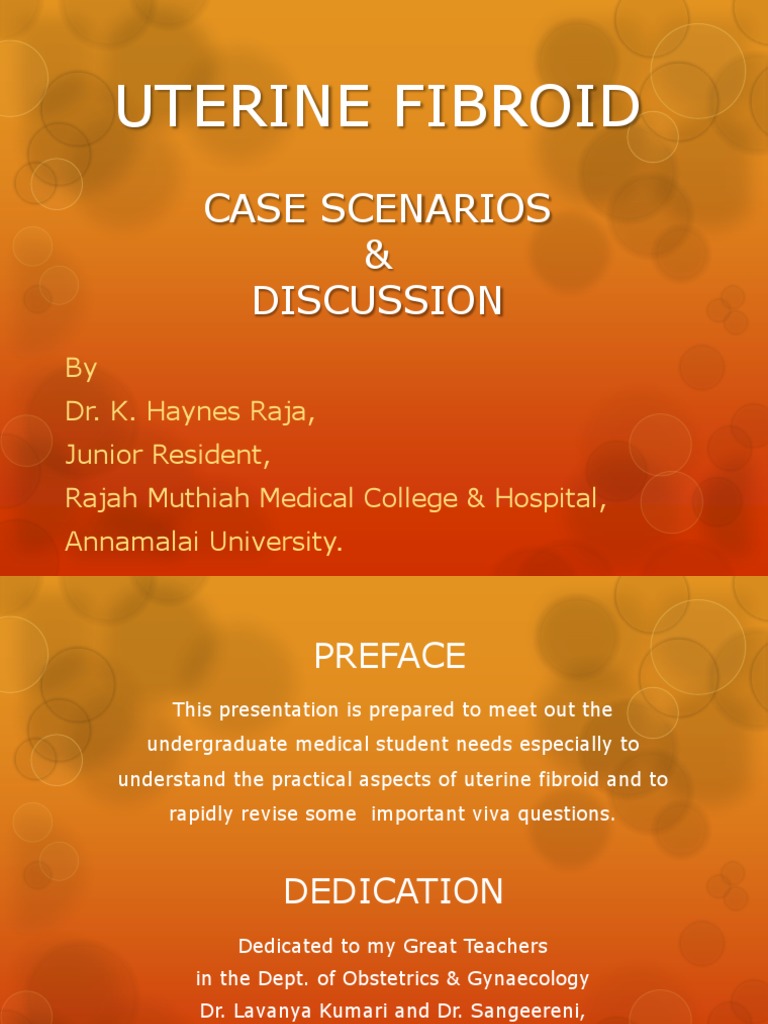 Uterine Fibroids: Case Studies & Insights | PDF | Uterus | Women's Health