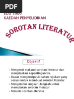 Kuliah 4 - Sorotan Literatur