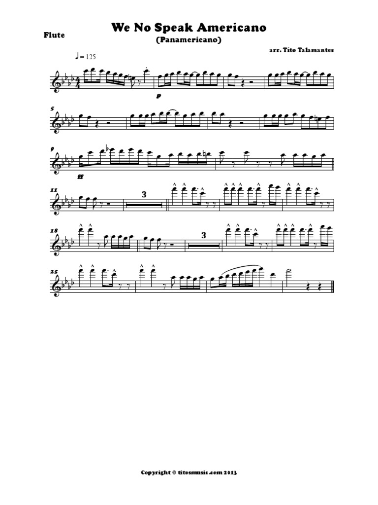 We No Speak Americano Elementary Organology Saxophone
