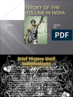THE HISTORY OF THE COMPANIES LAW IN INDIA