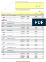 John Keels India PVT LTD - HYD (FS) : Inventory Control Sheet