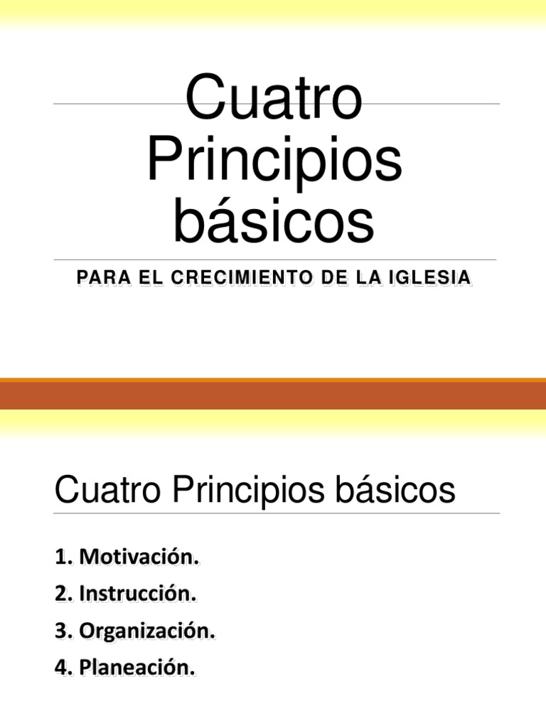 4 Principios para El Crecimiento de La Iglesia | PDF | Misionero ...