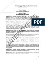 Anteproyecto Del Nuevo Reglamento Interno Del IPN PDF