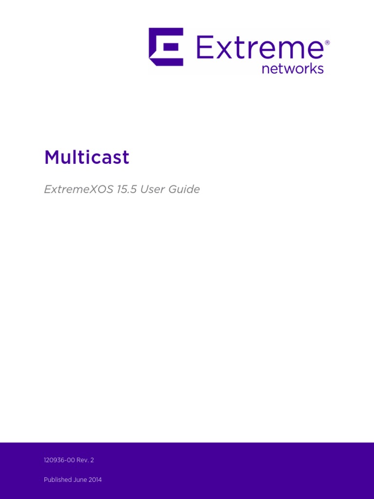 Multi Cast Configuration Extreme Switch PDF Protocols