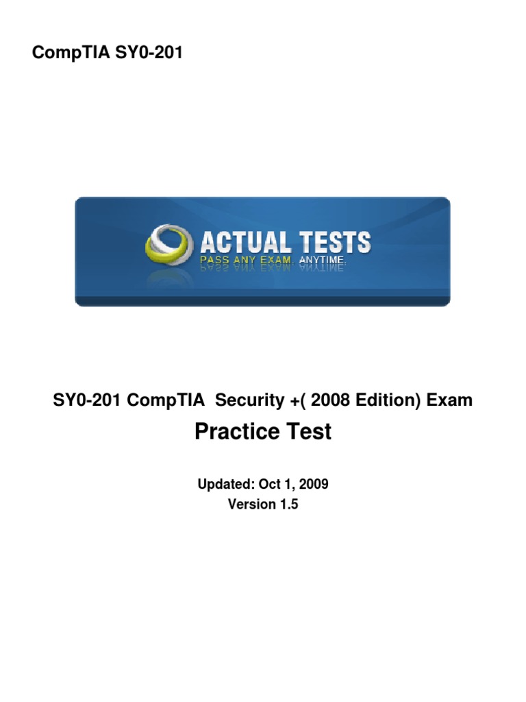 CompTIA SY0-201 Security+ Exam Review | PDF | Public Key Cryptography ...