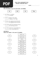 English Year 3 Final