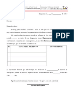 Modelo de Carta para Entregar Proyectos Rep Inst