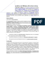 L. 4. Reforma Educativa en México de 2012-2013 Cronología