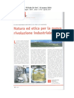 Natura ed Etica per nuova rivoluzione industriale Sole24Ore 31/3/2014