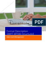 Format Description SWIFT MT940 Structured as of Early June 2013 New