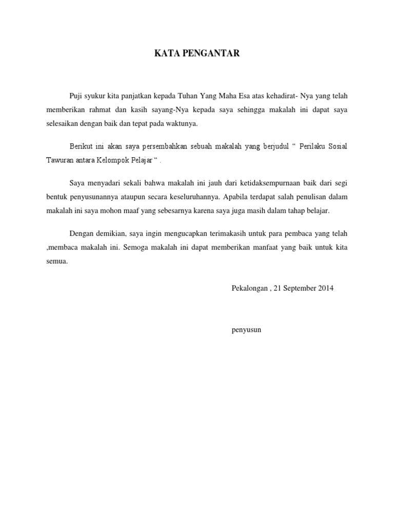 Makalah Tawuran Antar Pelajar Ops Sekolah Kita