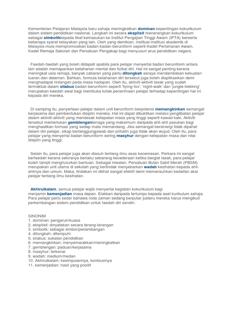 Kebaikan Menyertai Badan Beruniform Pdf