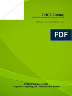 UbiCC Journal - Volume 4 Number 3 - Ubiquitous Computing and Communication Journal