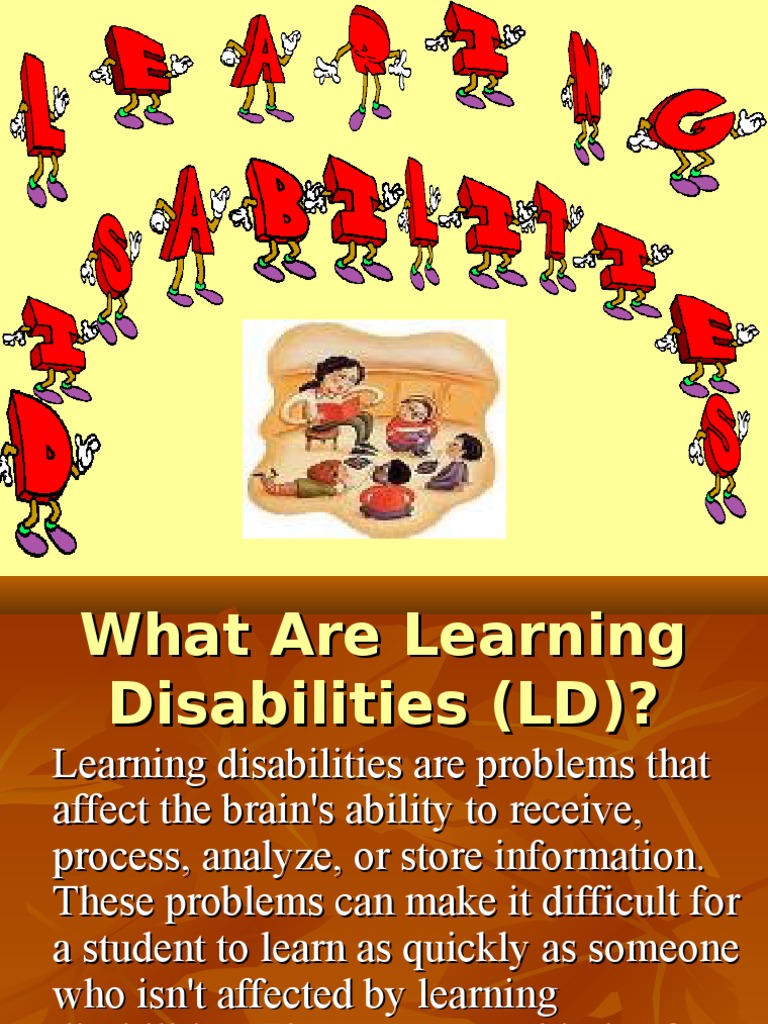 Presentation On Learning Disabilities Learning Disability Attention 
