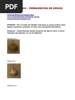 Catalogo Ferramentas Orixas Candomble Umbanda