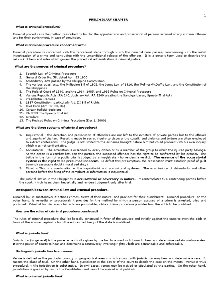 Criminal Procedure | PDF | Jurisdiction | Prosecutor