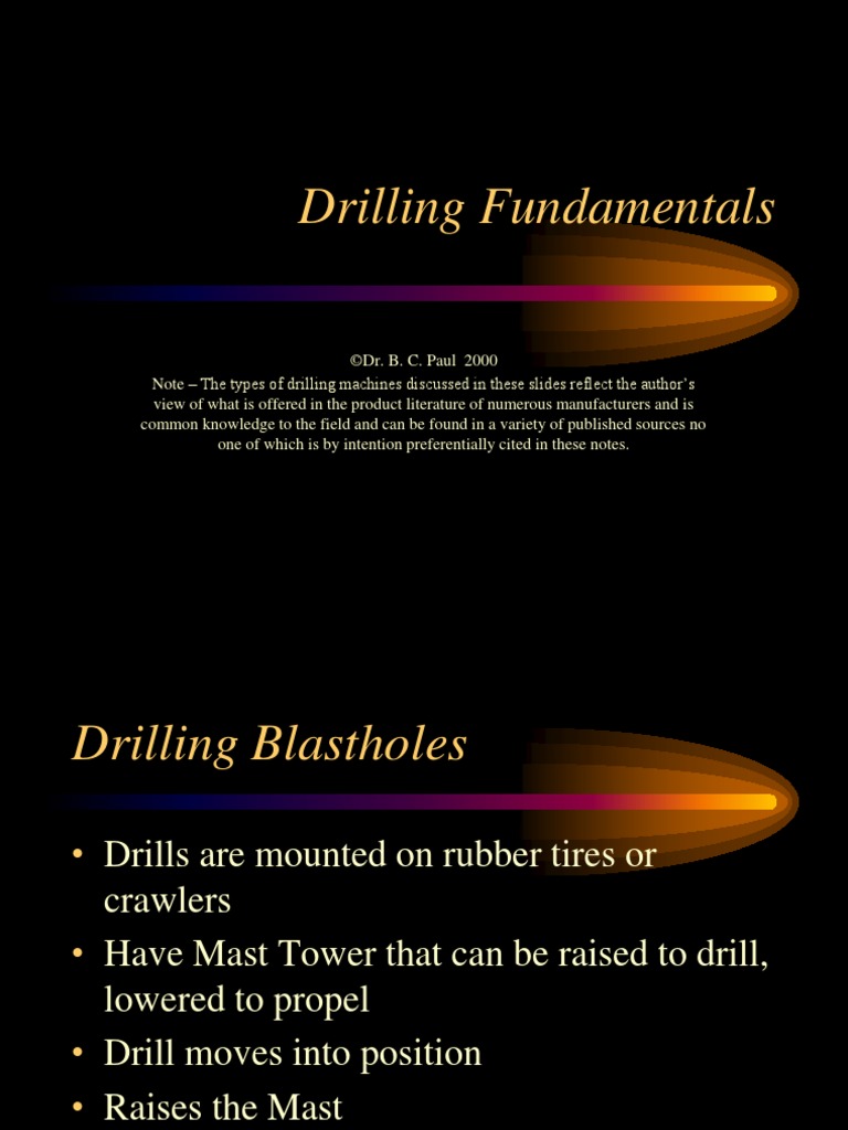 Drilling Fundamentals Pdf Drill Drilling