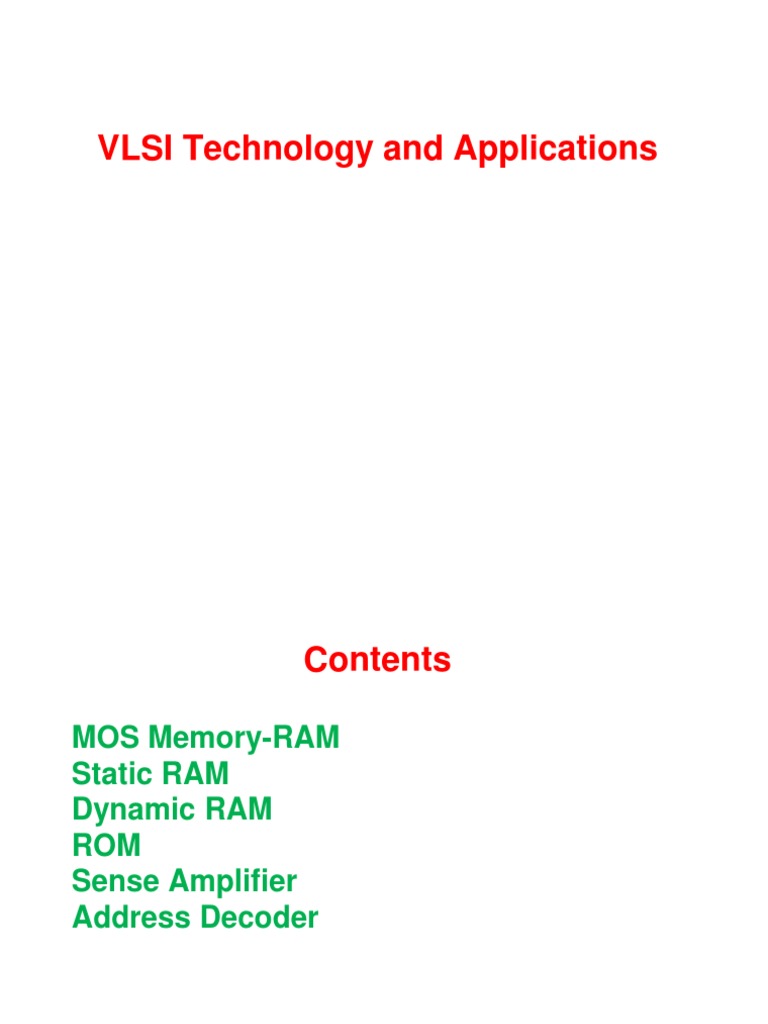 MOS Memory | PDF | Dynamic Random Access Memory | Mosfet