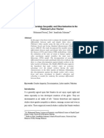 Gender Earnings Inequality and Discrimination in the Pakistani Labor Market