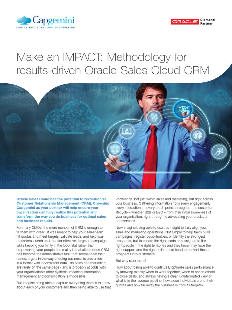 Oracle Sales Cloud Brochure 20140923 v05 | PDF | Customer Relationship ...