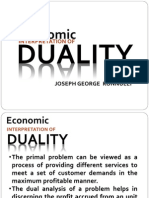 Economic in t Rep Duality