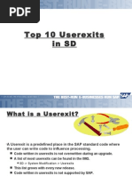 Top 10 Userexits in SD