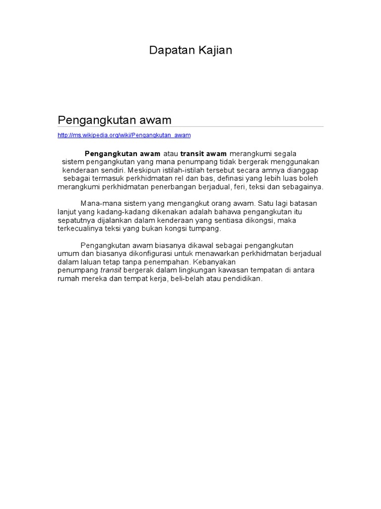 Pengangkutan Awam  PDF