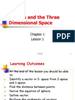 C1L1 Vectors and the Three Dimensional Space