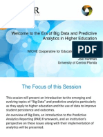 Welcome To The Era of Big Data and Predictive Analytics in Higher Education