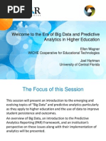 Welcome To The Era of Big Data and Predictive Analytics in Higher Education