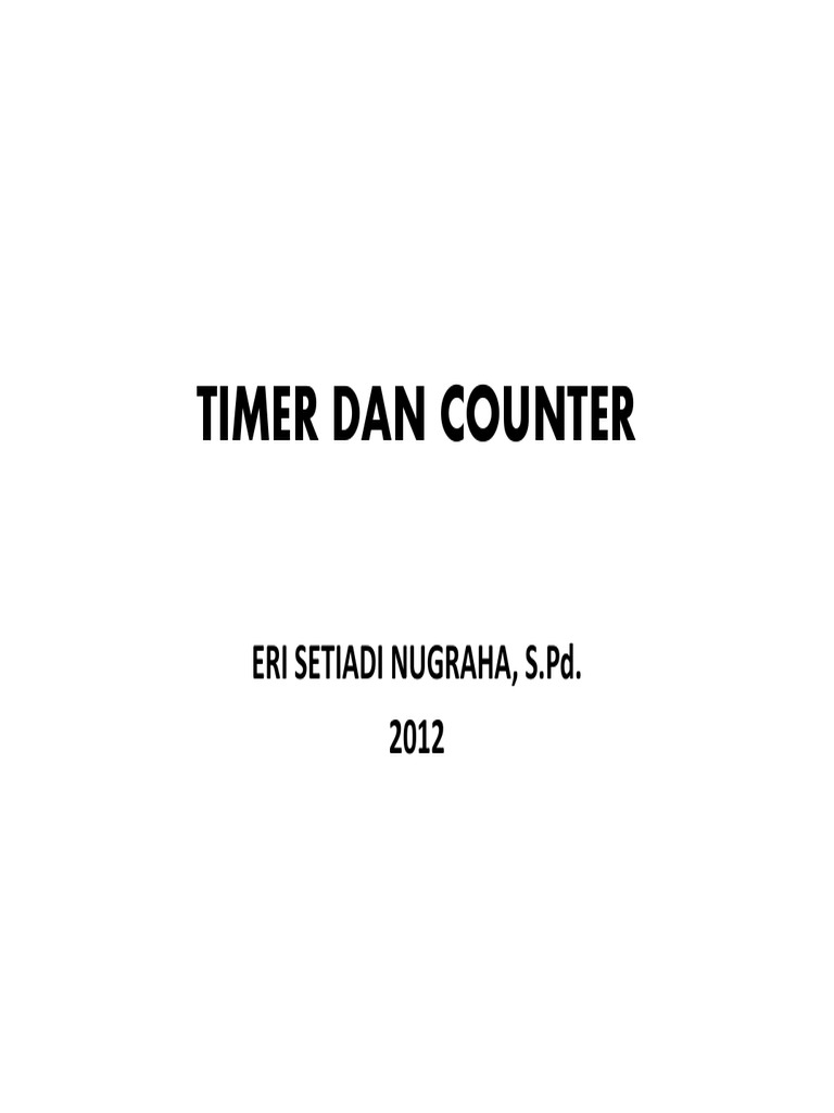 Timer Dan Counter | PDF