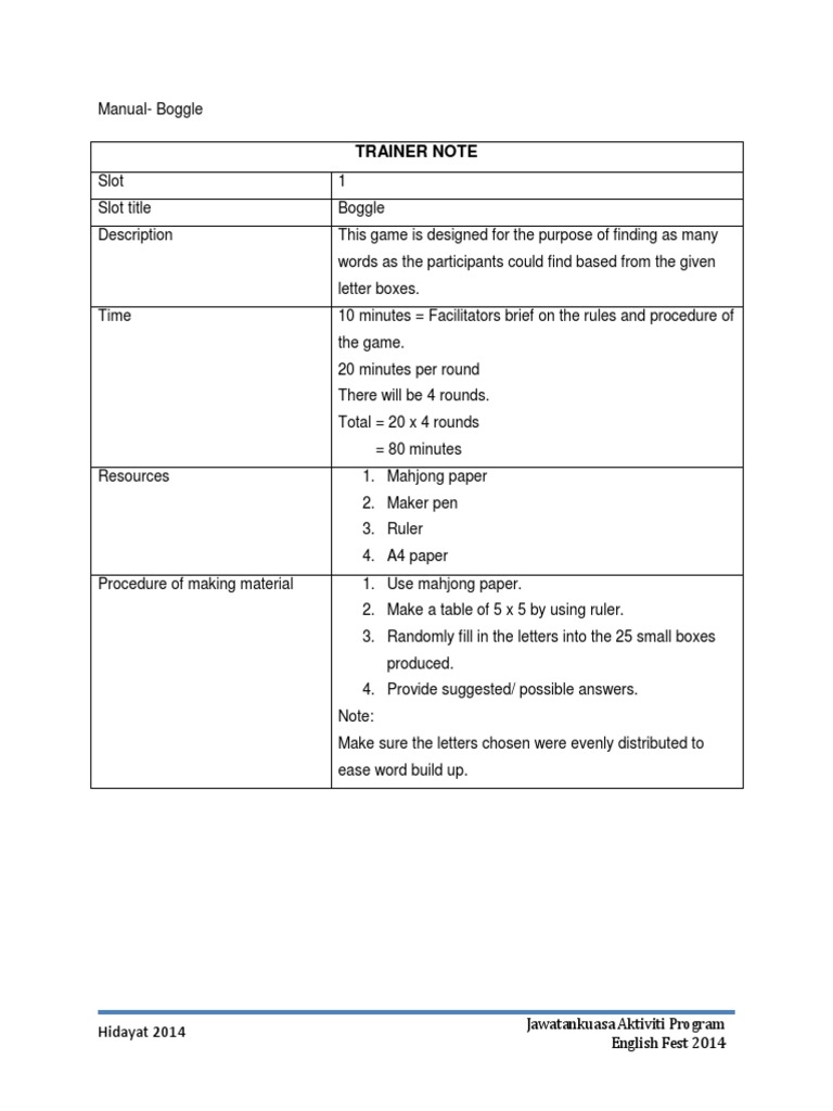 Manual Boggle | PDF | Home & Garden