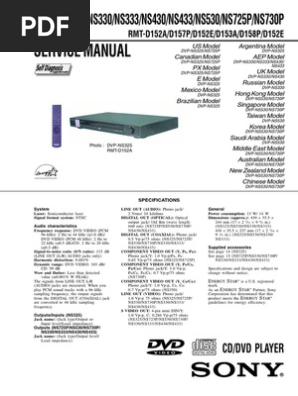 DVP NS325 PDF | PDF | Compact Disc | Cd Rom