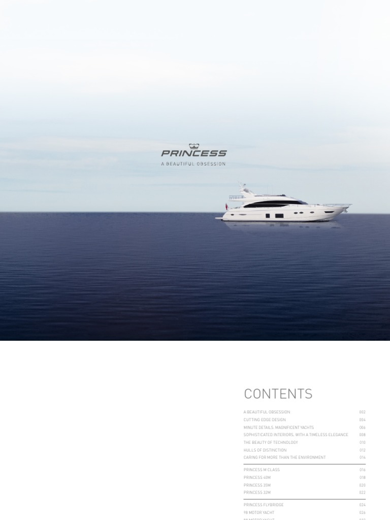 princess yachts brochure