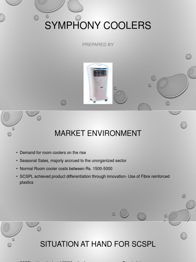 Symphony Coolers PDF Prices Selling
