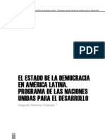 El Estado de La Democracia en America Latina. Programa de La Naciones Unidas Para El Desarrollo