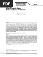 Djalma Cremonese - A Participação Como Pressuposto Da Democracia