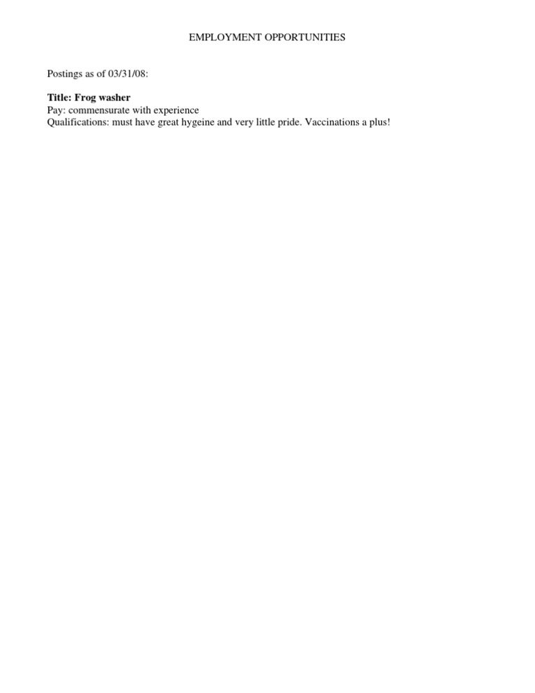 Employment | PDF