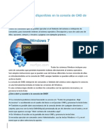 Lista de Comandos Disponibles en La Consola de CMD de Windows 7