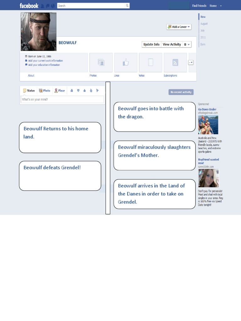 Beowulf: Key Events Timeline | PDF