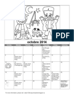 Pre-K Calendar October 2014
