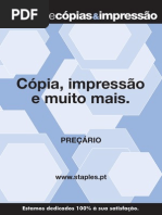 Staples printing Portugal price list