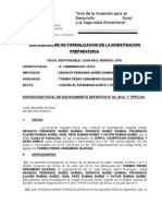 Disposicion de No Formalizacion de La Investigacion Preparatoria - Deonicio